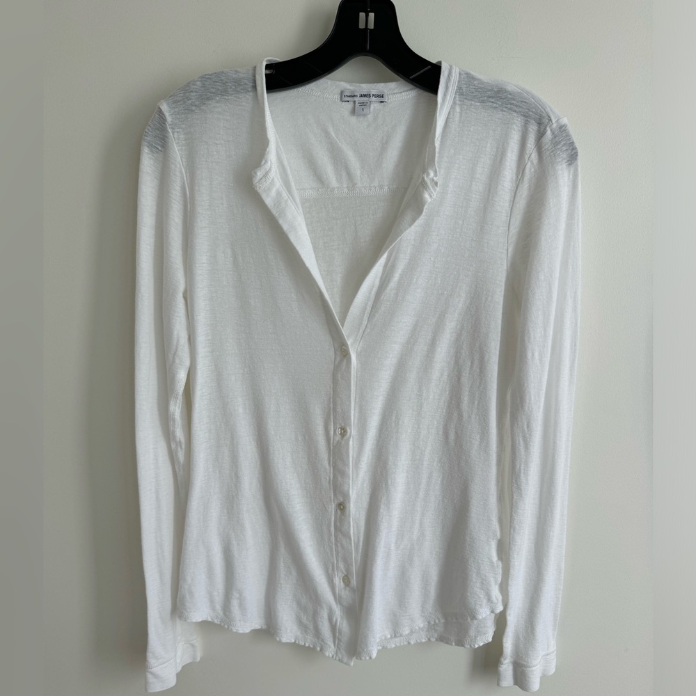 Standard James Perse White Slub Button down. Size 1